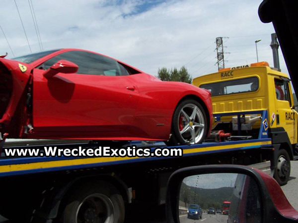 Ferrari 458 Italia In addition to this wreck we have also received a photo