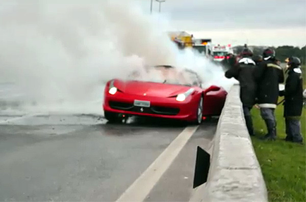 New Ferrari 458 Italia Fire in Brazil