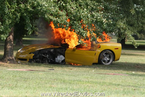 Corvette on Fire