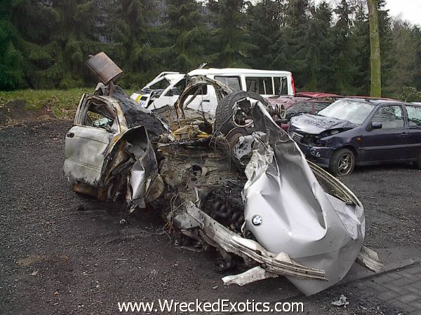 This is what a Mercedes SLK looks like after slamming into 