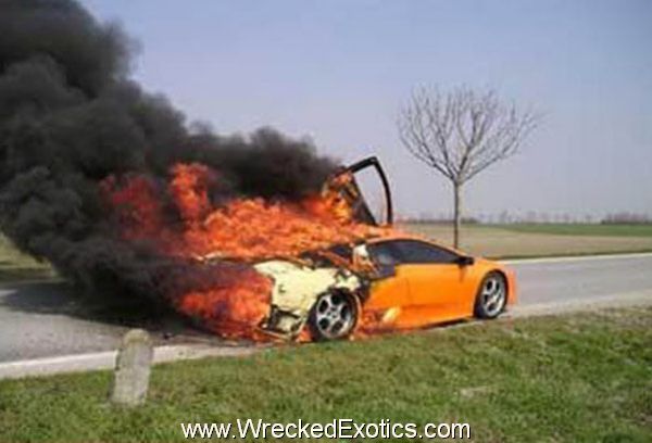 Lamborghini Murcielago on Fire