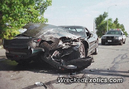 slammed into the back of a toyota crv ended up with the back of the