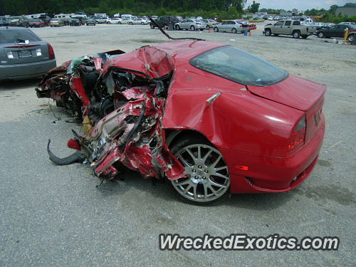2005 maserati gransport wrecked in raleigh north carolina