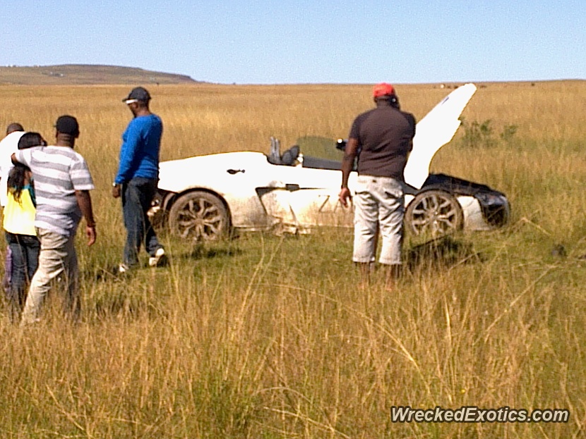 Lost Control And Flew Over a Fence Next to The Road And Landed on The ...
