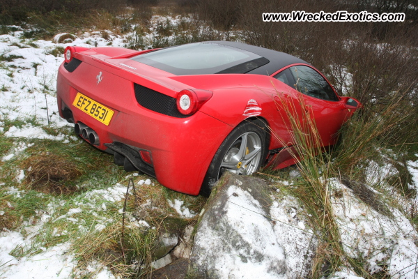 Ferrari 458 Italia Description Euro Millions Lottery winner lost control 