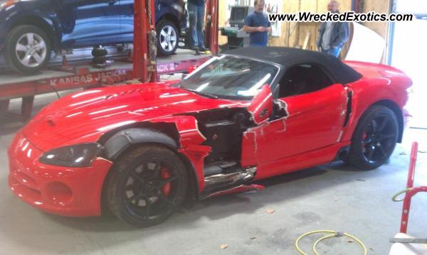 Crashed Dodge Viper