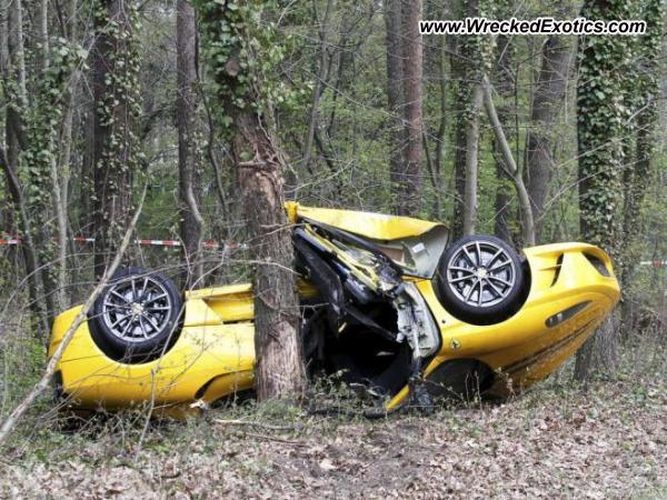 Two workshop employees took the Ferrari Scuderia 430 for a spin as part of