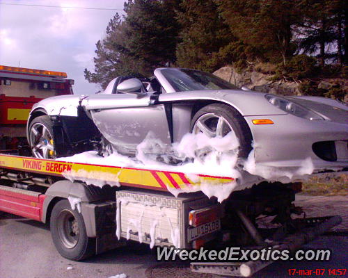 2005 Porsche Carrera GT Wrecked in Belgium