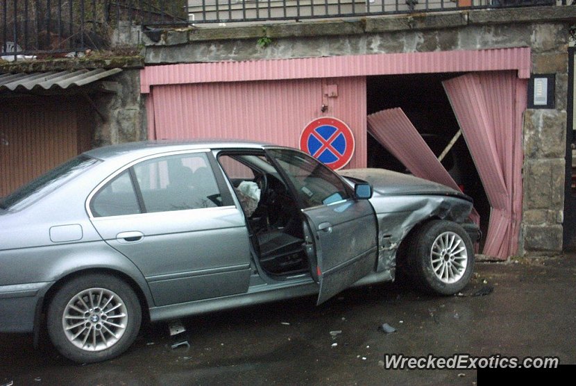 Head on Crash Between a Bmw 5 Series And a Suzuki. Driver of Bmw Ended